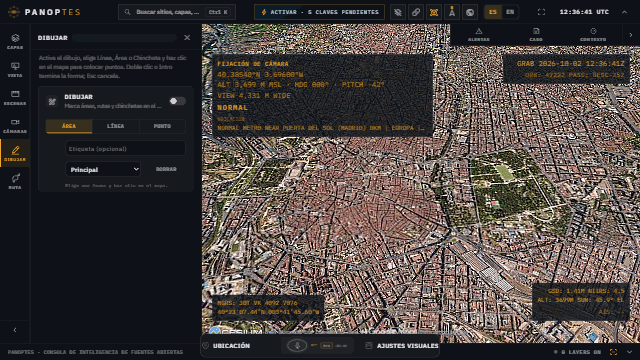 Zonas dibujadas sobre Madrid